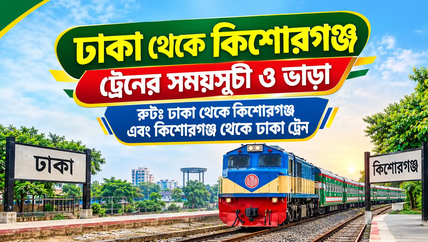 ঢাকা থেকে কিশোরগঞ্জ ট্রেনের সময়সূচী ও ভাড়া