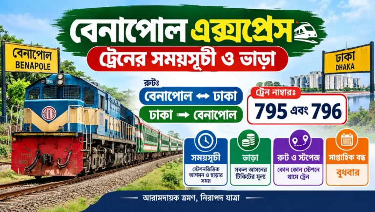 বেনাপোল এক্সপ্রেস ট্রেনের সময়সূচী ও ভাড়া