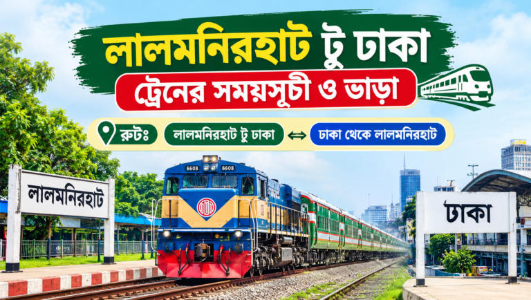 লালমনিরহাট টু ঢাকা ট্রেনের সময়সূচী ও ভাড়া