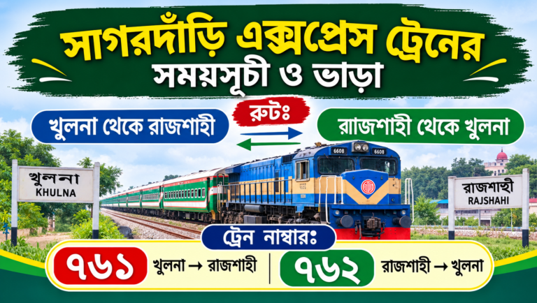 সাগরদাঁড়ি এক্সপ্রেস ট্রেনের সময়সূচী ও ভাড়া